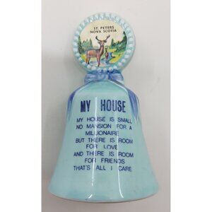 Vintage St. Peters Nova Scotia My House Poem Bell